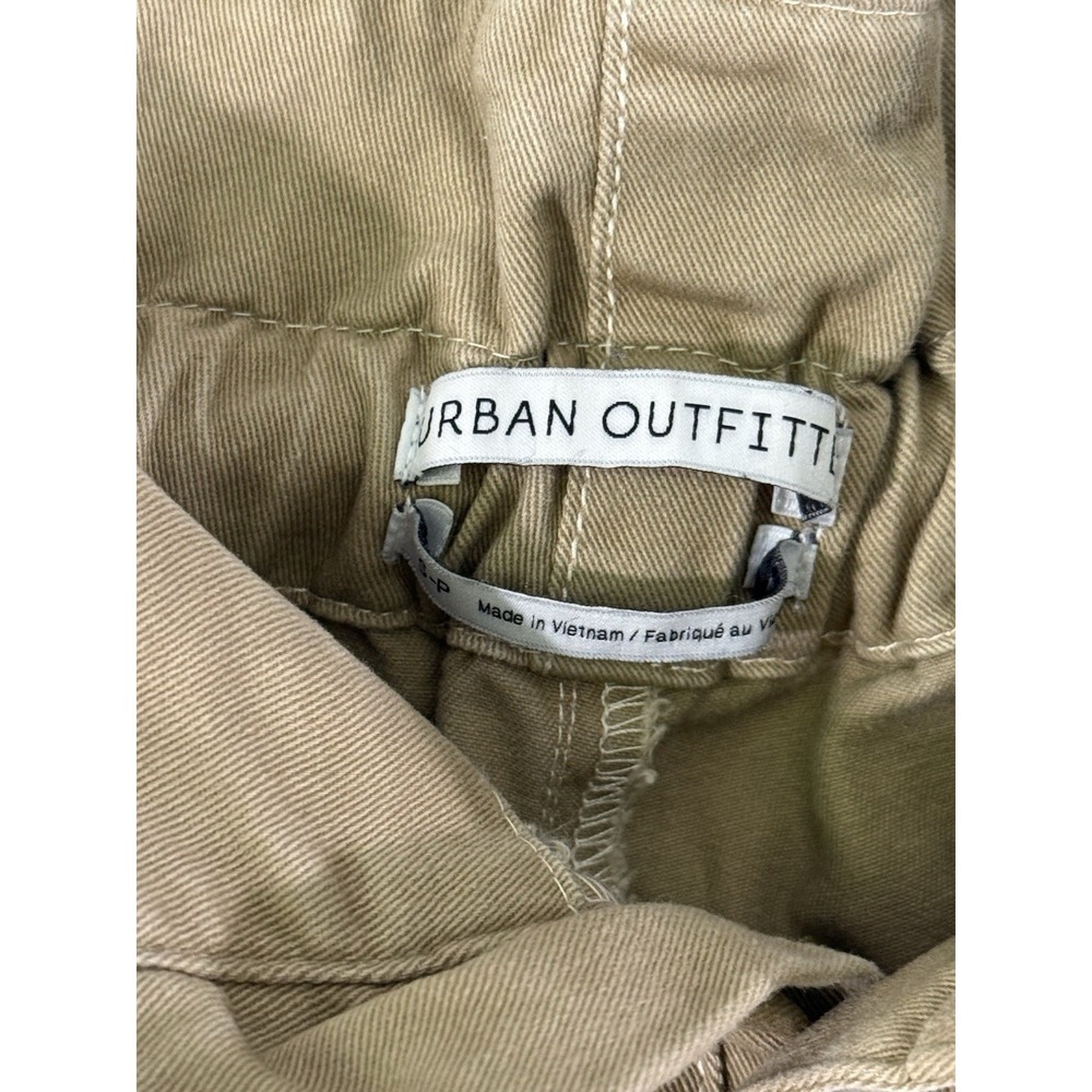 Urban Outfitters Terra High Waist Paperbag Pants Bungee Button Fly Khaki Women S - Picture 2 of 8